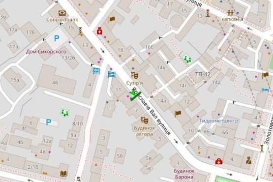 Схема рекламної площини за адресою Ярославів Вал вул., 9