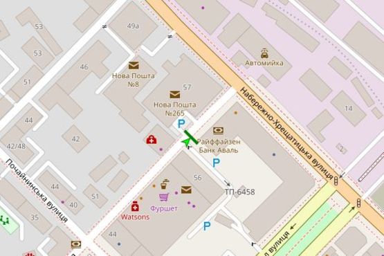 Схема рекламной плоскости по адресу Ярославська вул., 58