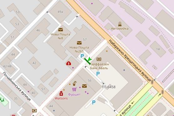 Схема рекламной плоскости по адресу Ярославська вул., 58