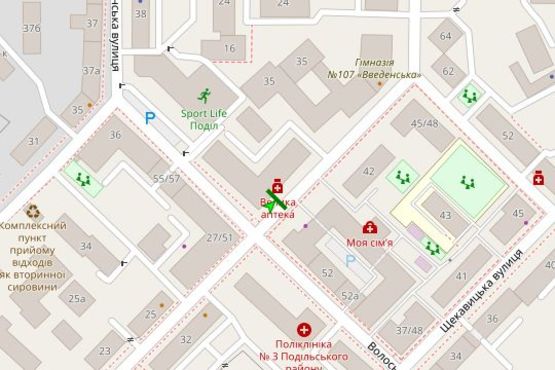 Схема рекламной плоскости по адресу Введенська вул., 29/58