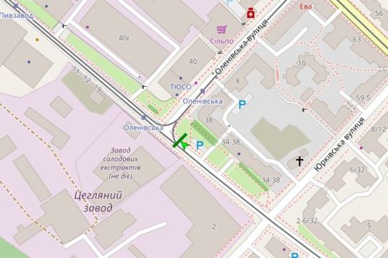 Схема рекламної площини за адресою Кирилівська вул., 38