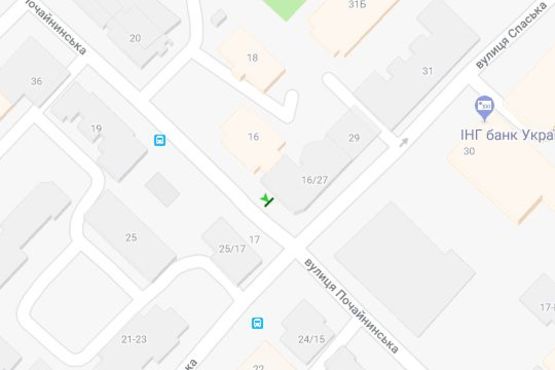 Схема рекламной плоскости по адресу Почайнинська вул., 16/27