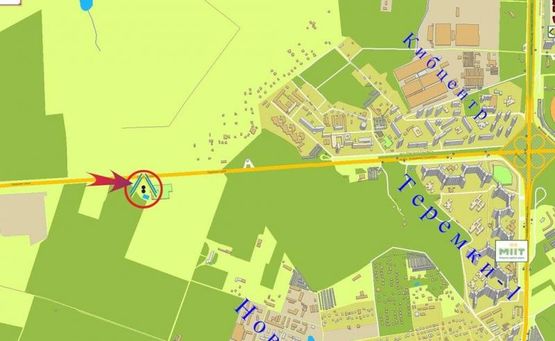 Схема рекламной плоскости по адресу Одесса/Киев-въезд/100м до "Новая линия"нижний (А)