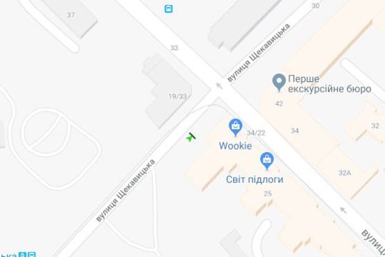 Схема рекламной плоскости по адресу Щекавицька вул., ./Межигірська вул., 25