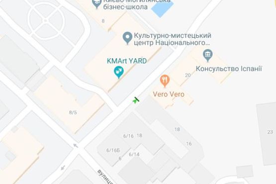 Схема рекламной плоскости по адресу Іллінська вул., 16