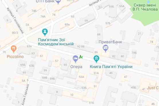 Схема рекламной плоскости по адресу Богдана Хмельницького вул., 88-92