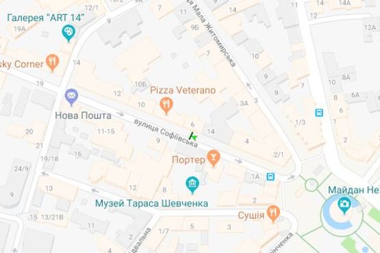 Схема рекламной плоскости по адресу Софіївська вул., 6