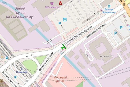 Схема рекламной плоскости по адресу Симона Петлюри вул., 29