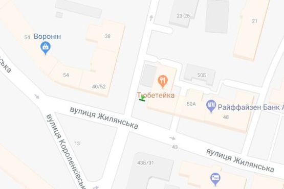 Схема рекламной плоскости по адресу Тарасівська вул., 29/50