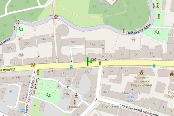 Схема рекламної площини за адресою Велика Житомирська вул., 20   №1