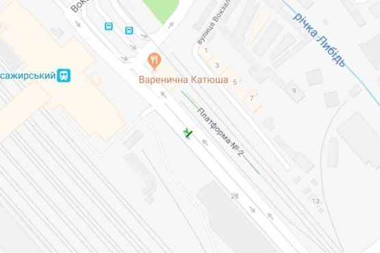 Схема рекламної площини за адресою Привокзальна вул., . (в направл. ул.Льва Толстого)