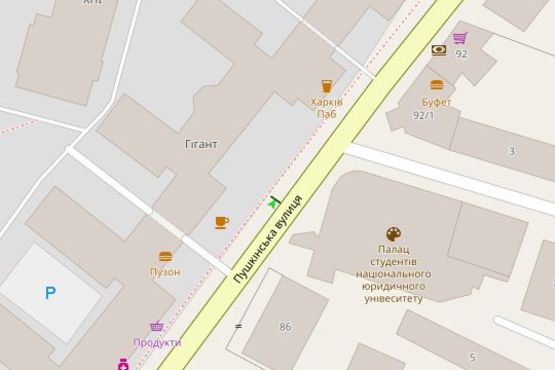 Схема рекламної площини за адресою Пушкінська вул., 79 (№1)