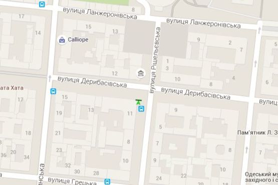 Схема рекламної площини за адресою Рішельєвська вул., 6 - Дерибасівска вул.