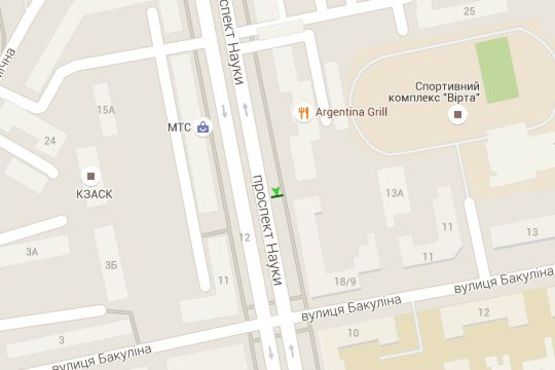 Схема рекламної площини за адресою Науки просп. (Леніна просп.), 20 (№1)