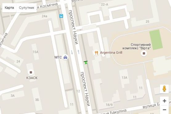 Схема рекламной плоскости по адресу Науки просп. (Леніна просп.), 20 (№2)