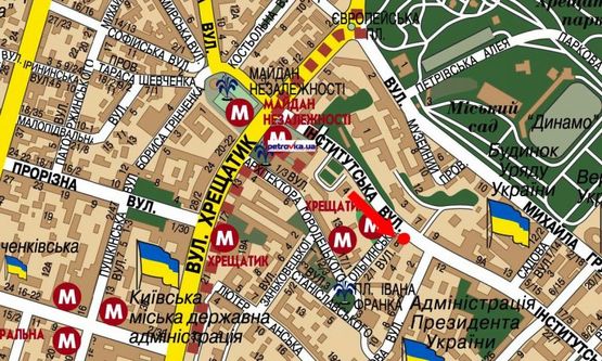 Схема рекламної площини за адресою Институтская ул., 8 / Банковая ул.