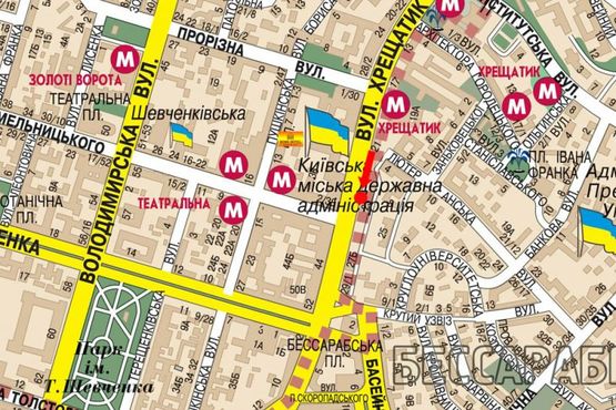 Схема рекламной плоскости по адресу Крещатик ул., 23