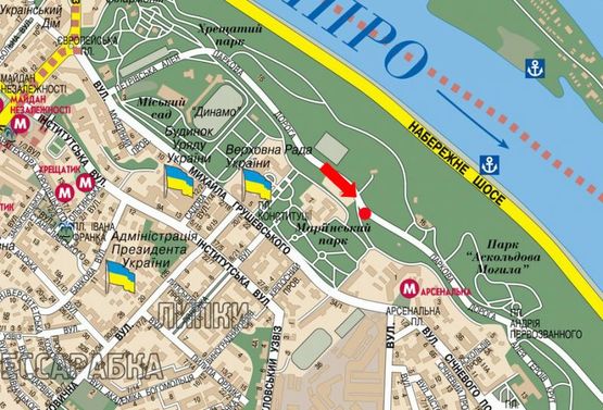 Схема рекламной плоскости по адресу Парковая дорога ул., 3/5