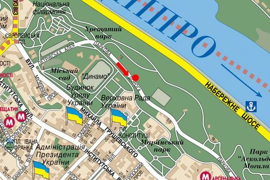 Схема рекламной плоскости по адресу Парковая дорога ул., возле ночного клуба "Данте парк", в сторону Первозванного пл.