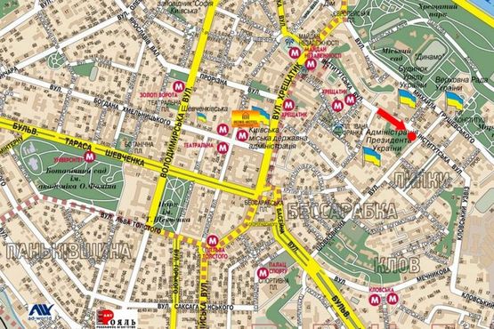 Схема рекламной плоскости по адресу Институтская ул., 20, в сторону Шелковичная ул.