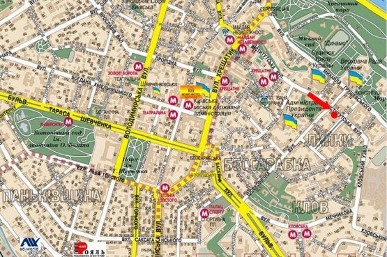 Схема рекламной плоскости по адресу Институтская ул., 22, в сторону Липская ул.