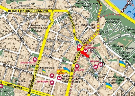 Схема рекламной плоскости по адресу Независимости пл., "Главпочтампт", в сторону Софиевская ул., №1