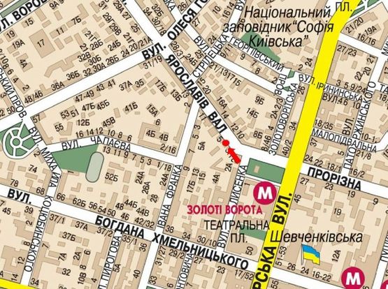 Схема рекламной плоскости по адресу Ярославов Вал ул., 3, в сторону Львовская пл.