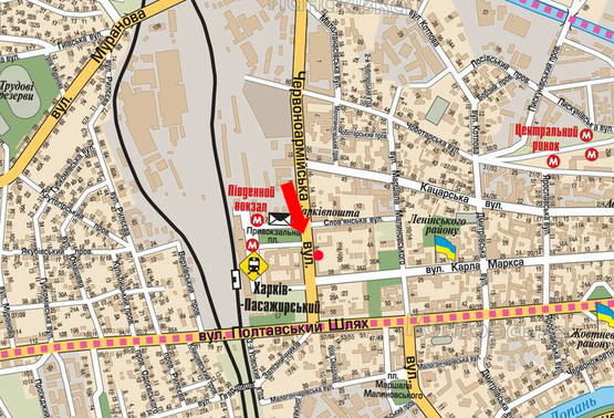 Схема рекламной плоскости по адресу Котляра ул. (бывш. Красноармейская ул.), 8/10, возле центра обслуживания абонентов "Киевстар", на светофоре