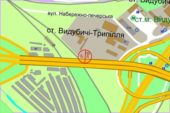 Схема рекламной плоскости по адресу Саперно-Слободская, 31,въезд