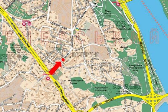 Схема рекламной плоскости по адресу Алмазова ул. (бывш. Кутузова ул.), 4, разделитель, в сторону Московская ул.