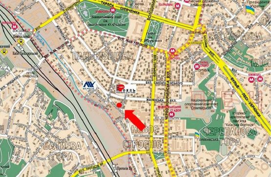 Схема рекламної площини за адресою Короленковская ул. / Владимирская ул., на светофоре, в сторону Жилянская ул.