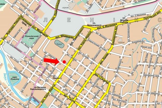 Схема рекламной плоскости по адресу Шевченко ул., 11А