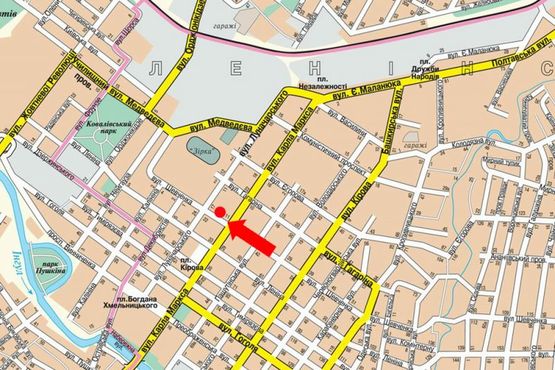 Схема рекламной плоскости по адресу Шевченко ул., 11А