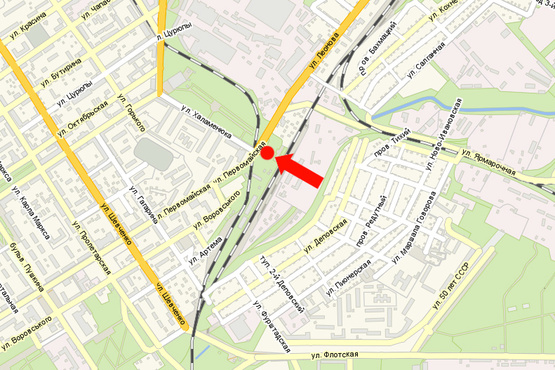 Схема рекламной плоскости по адресу Привокзальная пл., возле ж/д вокзала