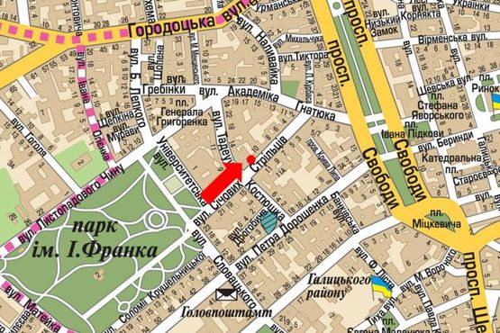 Схема рекламной плоскости по адресу Сечевых Стрельцов ул., 10