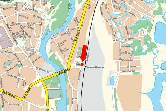 Схема рекламної площини за адресою Славы пл., 1, возле Южного ж/д вокзала