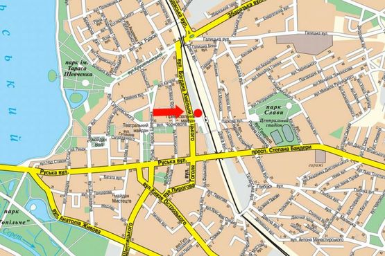 Схема рекламной плоскости по адресу Привокзальная пл.