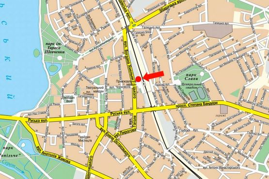 Схема рекламної площини за адресою Привокзальная пл.