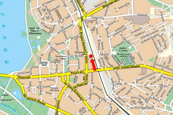 Схема рекламної площини за адресою Привокзальная пл., ж/д вокзал