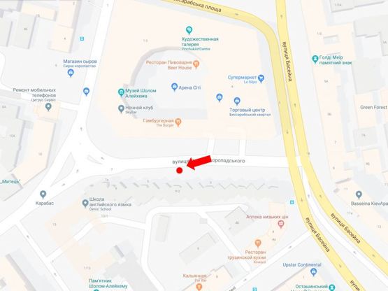 Схема рекламної площини за адресою Б. Васильковская ул. (бывш. Красноармейская ул.), 9/2, напротив "Арена сити"