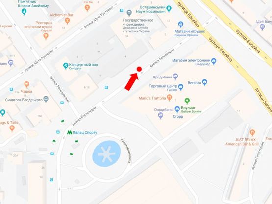 Схема рекламної площини за адресою Эспланадная ул. / ул. Рогнединская, напротив ТРЦ "Gulliver",  в сторону ул. Бассейная