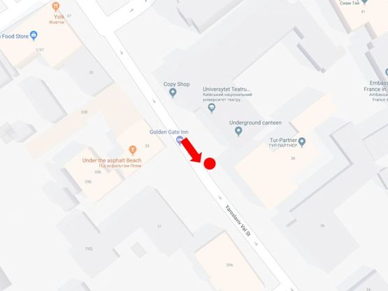 Схема рекламной плоскости по адресу Ярославов Вал ул., 40, в направлении Владимирской ул.