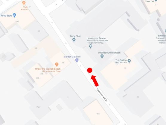 Схема рекламной плоскости по адресу Ярославов Вал ул., 40, в направлении Львовской пл.