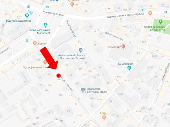 Схема рекламной плоскости по адресу Ярославов Вал ул., 29а, в сторону ул. Владимирская