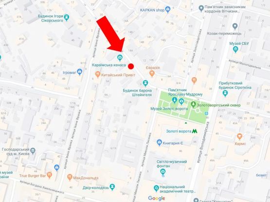 Схема рекламної площини за адресою Ярославов Вал ул., 5, в сторону ст. м. «Золотые ворота»