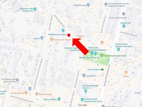 Схема рекламной плоскости по адресу Ярославов Вал ул., 5, в сторону Львовской пл.