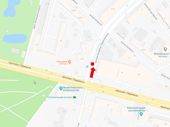 Схема рекламної площини за адресою Гаврилишина ул. (бывш. ул. Василевской), 1, разделитель, напротив супермаркета "Сильпо", ТРЦ "Smart Plaza", в сторону Лукьяновки