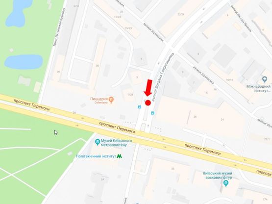 Схема рекламної площини за адресою Гаврилишина ул. (бывш. ул. Василевской), 1, разделитель, напротив супермаркета "Сильпо", ТРЦ "Smart Plaza", в сторону пр. Победы