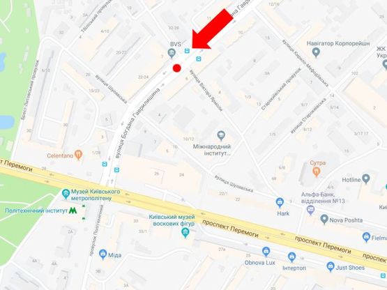 Схема рекламной плоскости по адресу Гаврилишина ул. (бывш. ул. Василевской), 6 / ул. Ярмолы, разделитель, возле магазина "АТБ", "Рода", в сторону пр. Победы