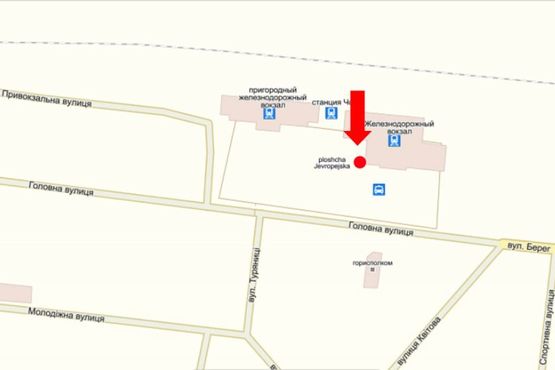 Схема рекламної площини за адресою Привокзальная пл., возле "Международного" вокзала